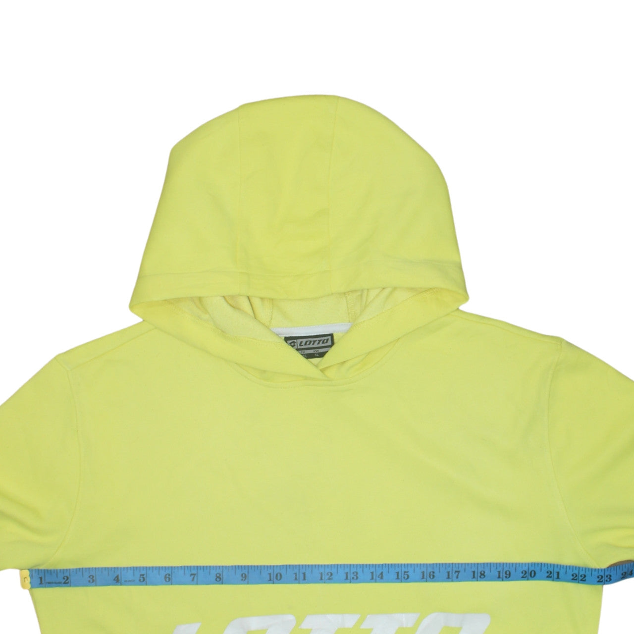 Lotto Men’s Yellow Pullover Hoodie 2XL Graphic Logo Sportswear