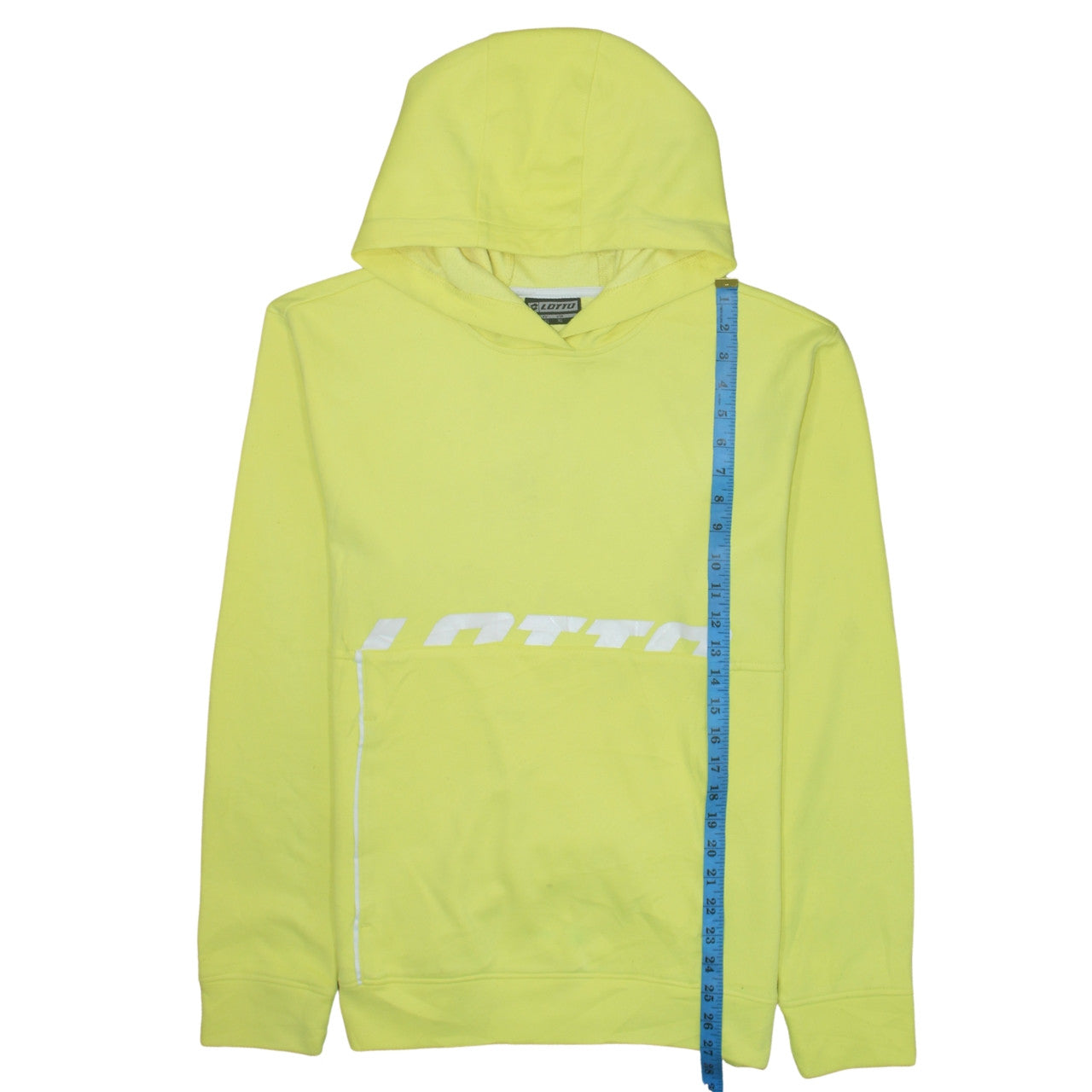 Lotto Men’s Yellow Pullover Hoodie 2XL Graphic Logo Sportswear