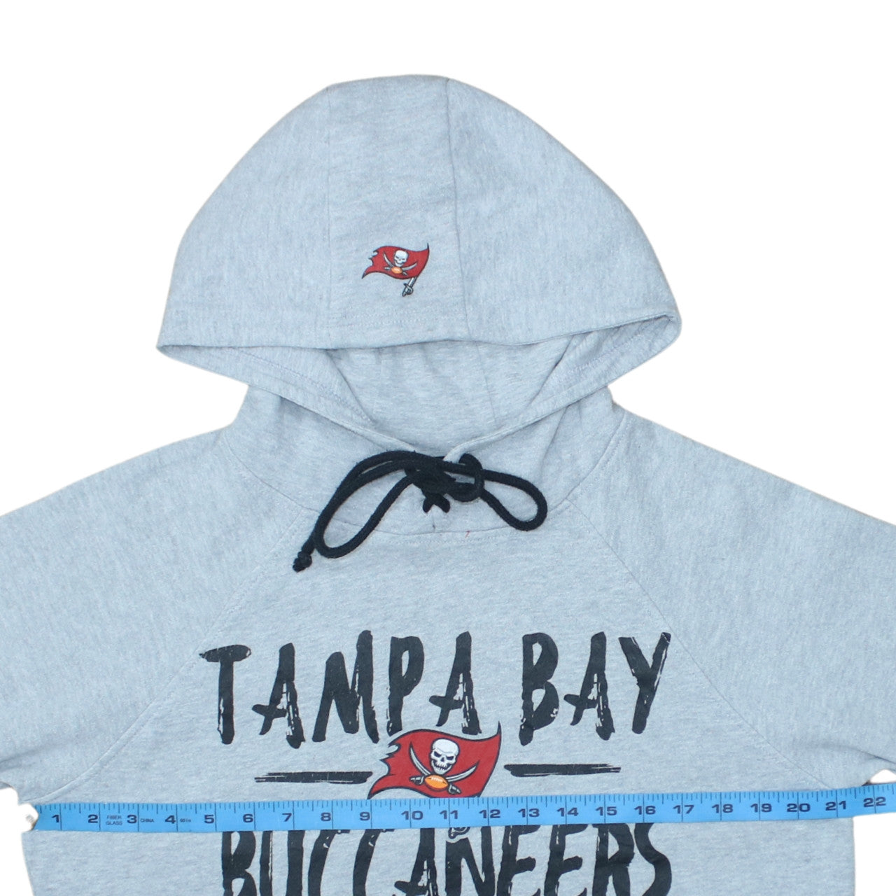 NFL Team Apparel Men's Grey Tampa Bay Buccaneers Pullover Hoodie S