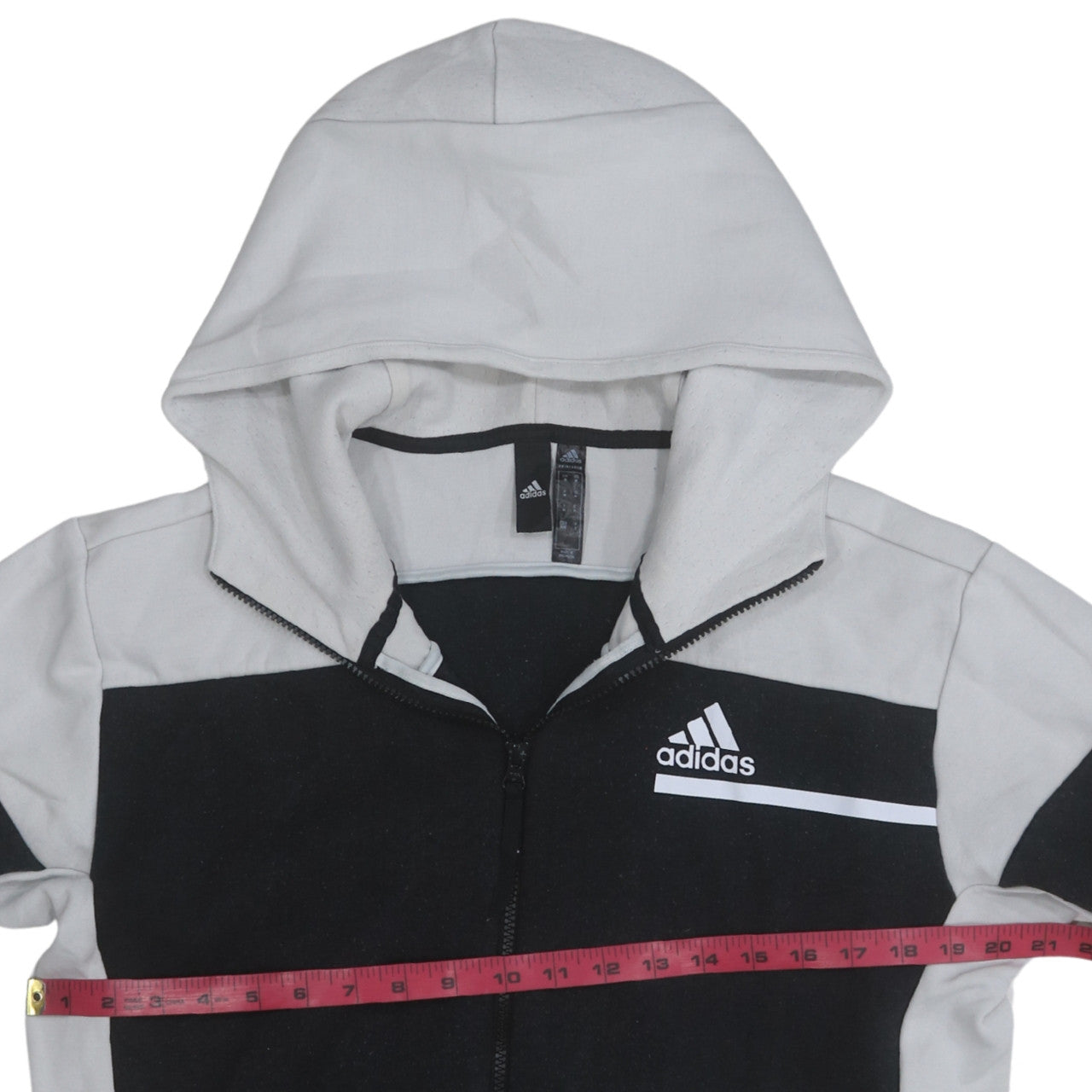 Adidas Men's Black Full Zip Hoodie Size M Hooded Sweatshirt