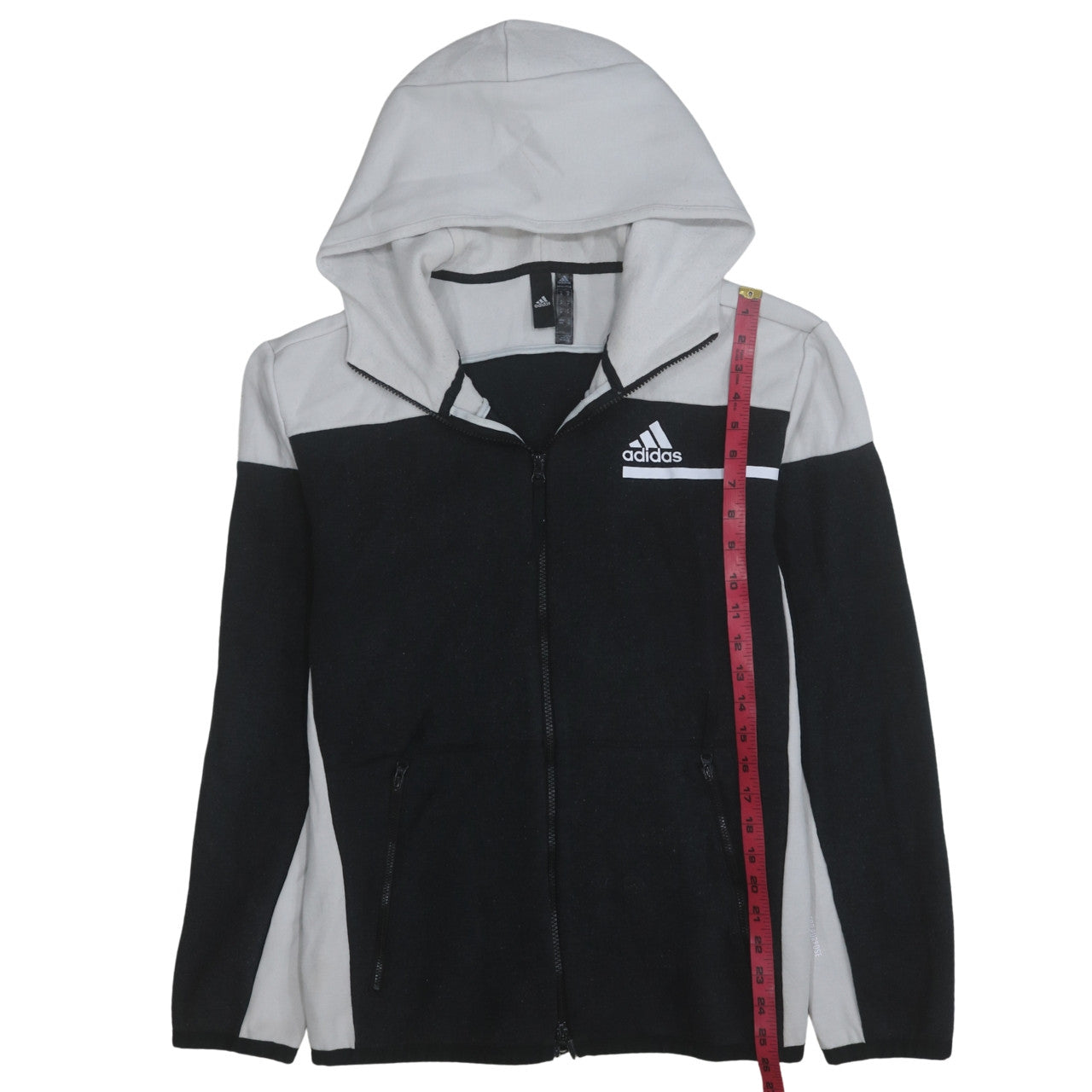 Adidas Men's Black Full Zip Hoodie Size M Hooded Sweatshirt