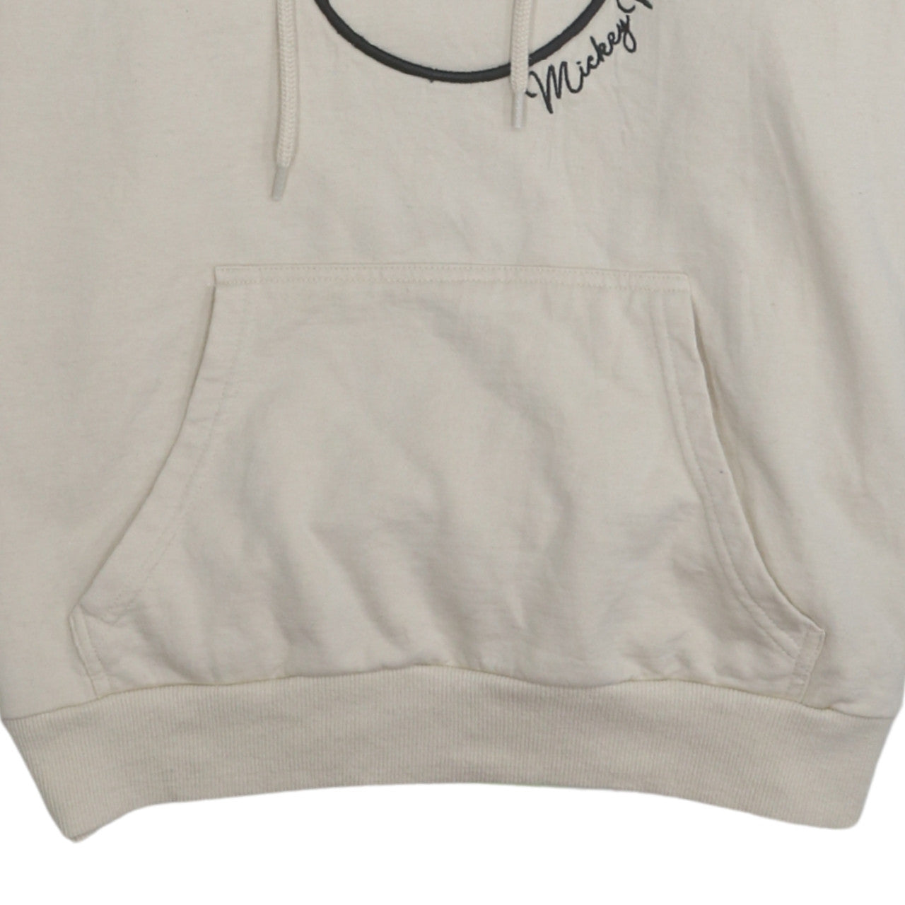 Disney Mickey Mouse Womens Beige Pullover Hoodie M