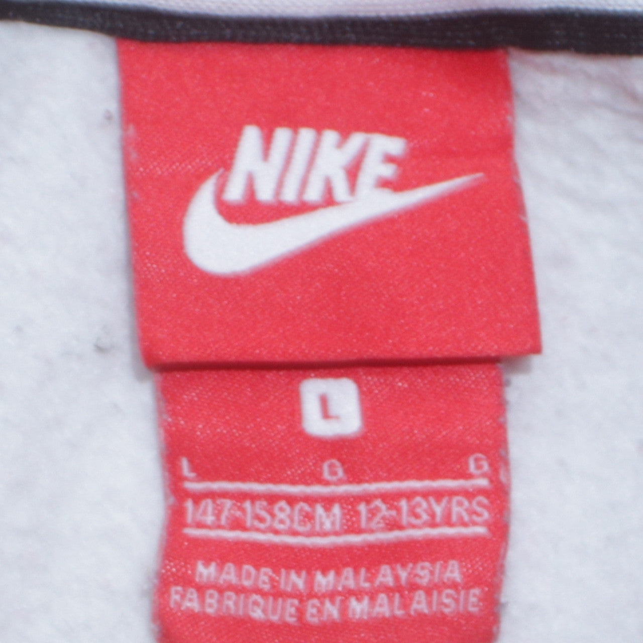 Nike Boys Red White Black Pullover Hoodie Size 12-13 Years Colourblock