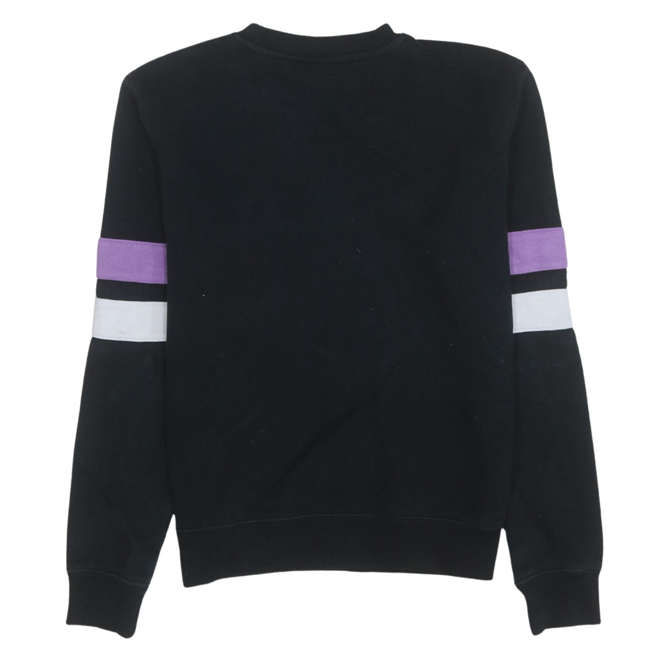 FILA Women's Black Sweatshirt S Logo Crew Neck Cotton Blend