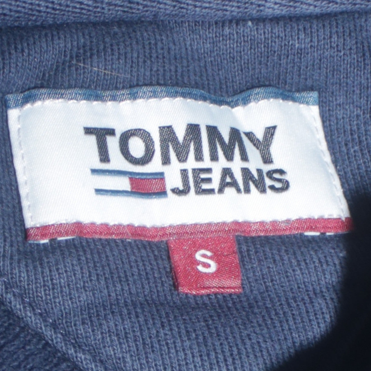 Tommy Jeans Mens Blue Pullover Hoodie Small Logo Fleece Sweatshirt