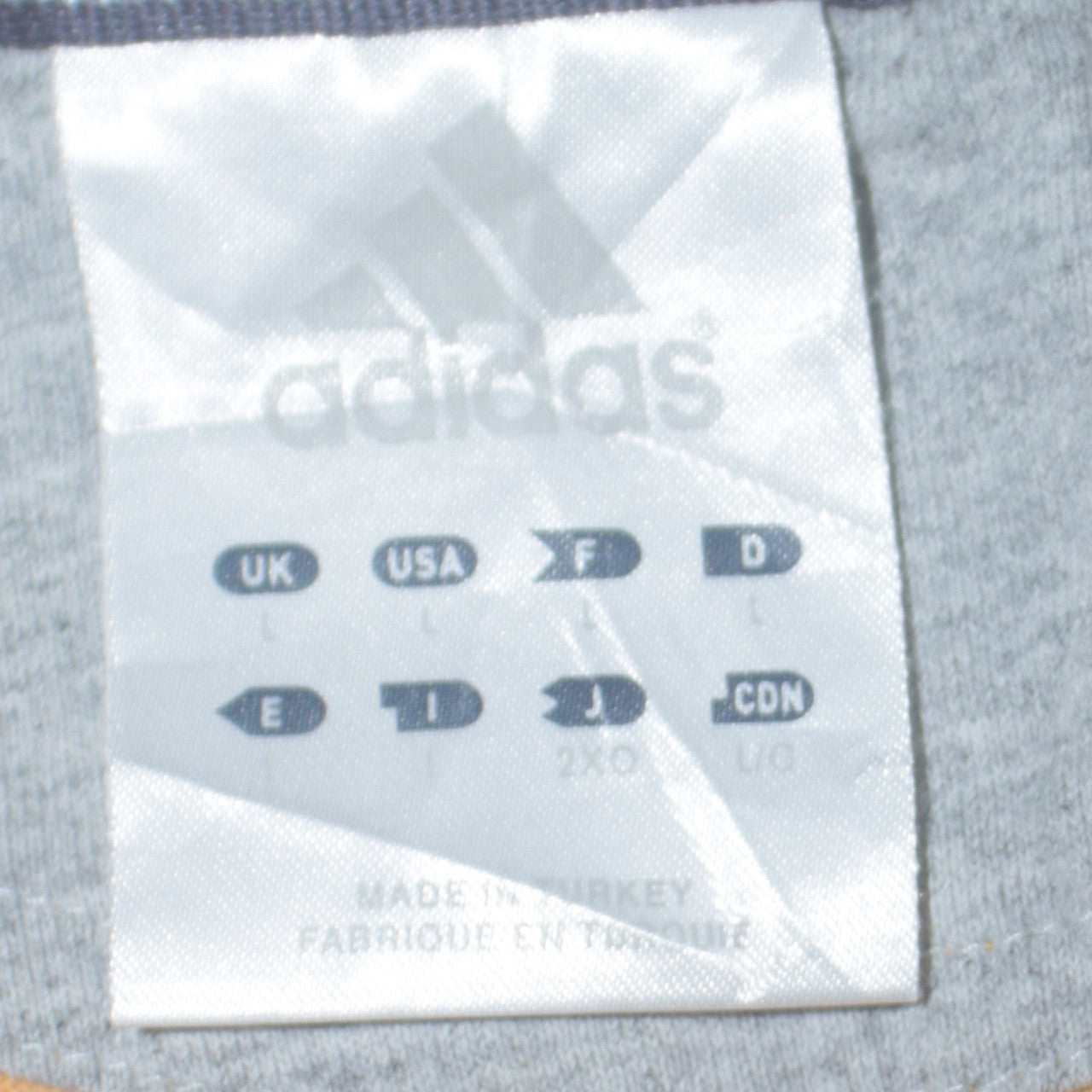 adidas Men Yellow Cotton Crew Neck Short Sleeve T-Shirt L