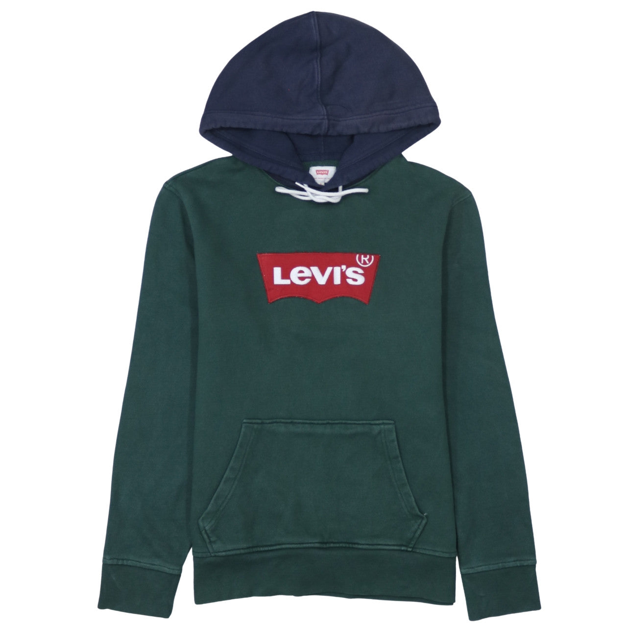 Levi's Men's Green Pullover Hoodie S Logo Fleece Sweatshirt
