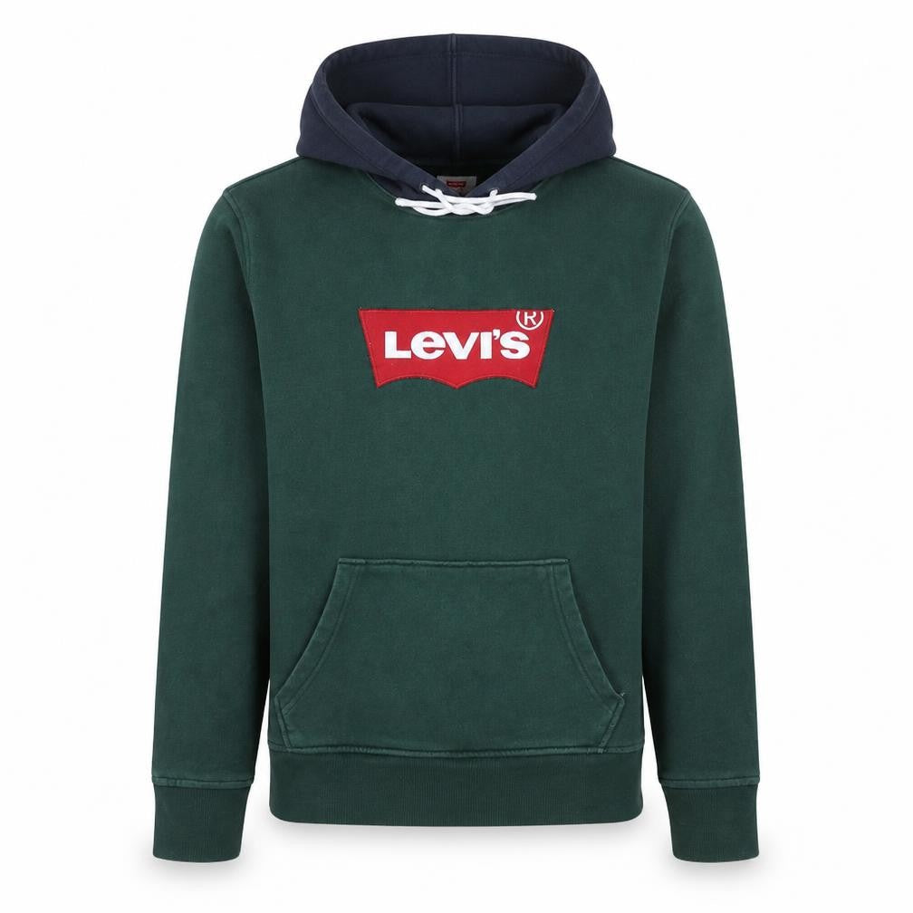 Levi's Men's Green Pullover Hoodie S Logo Fleece Sweatshirt