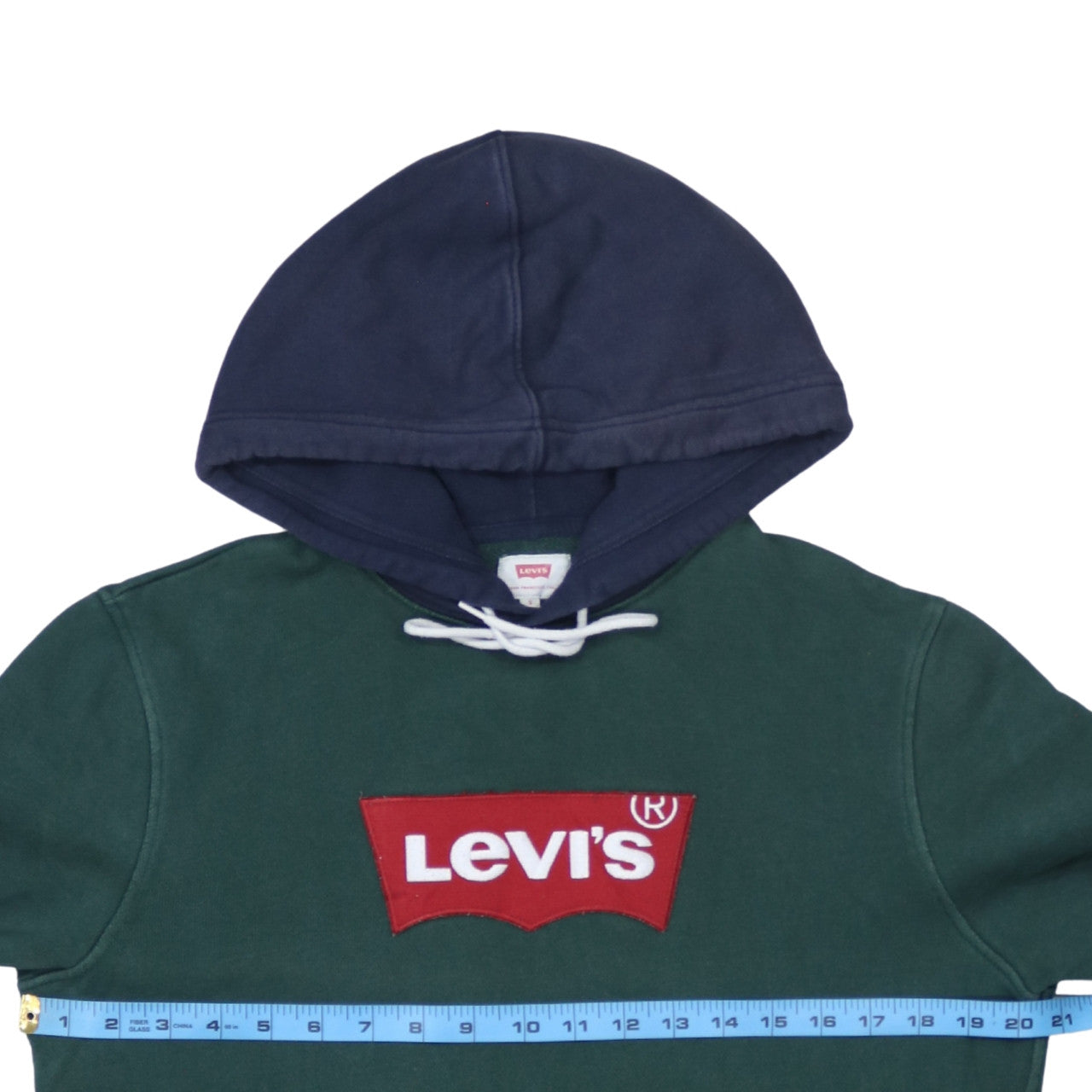 Levi's Men's Green Pullover Hoodie S Logo Fleece Sweatshirt
