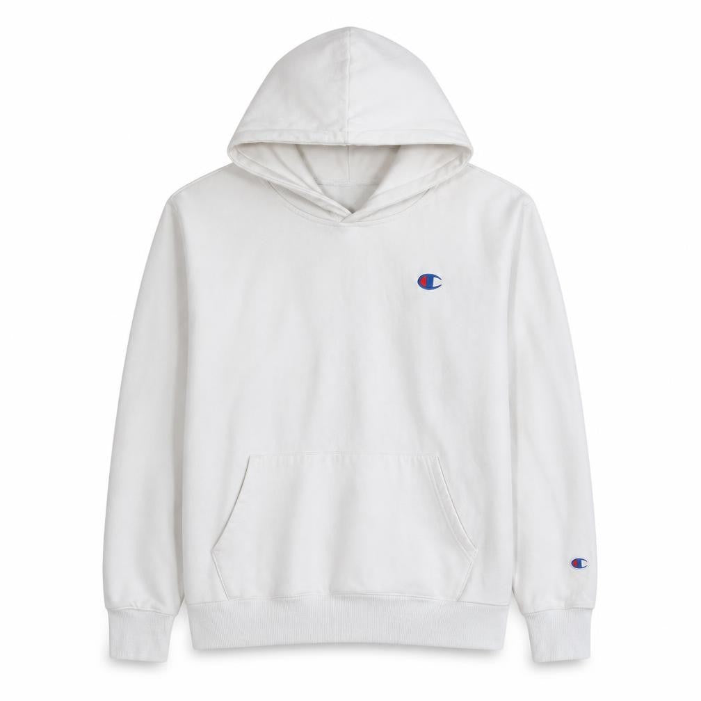 Champion Men's White Pullover Hoodie 2XL Classic Logo Sweatshirt