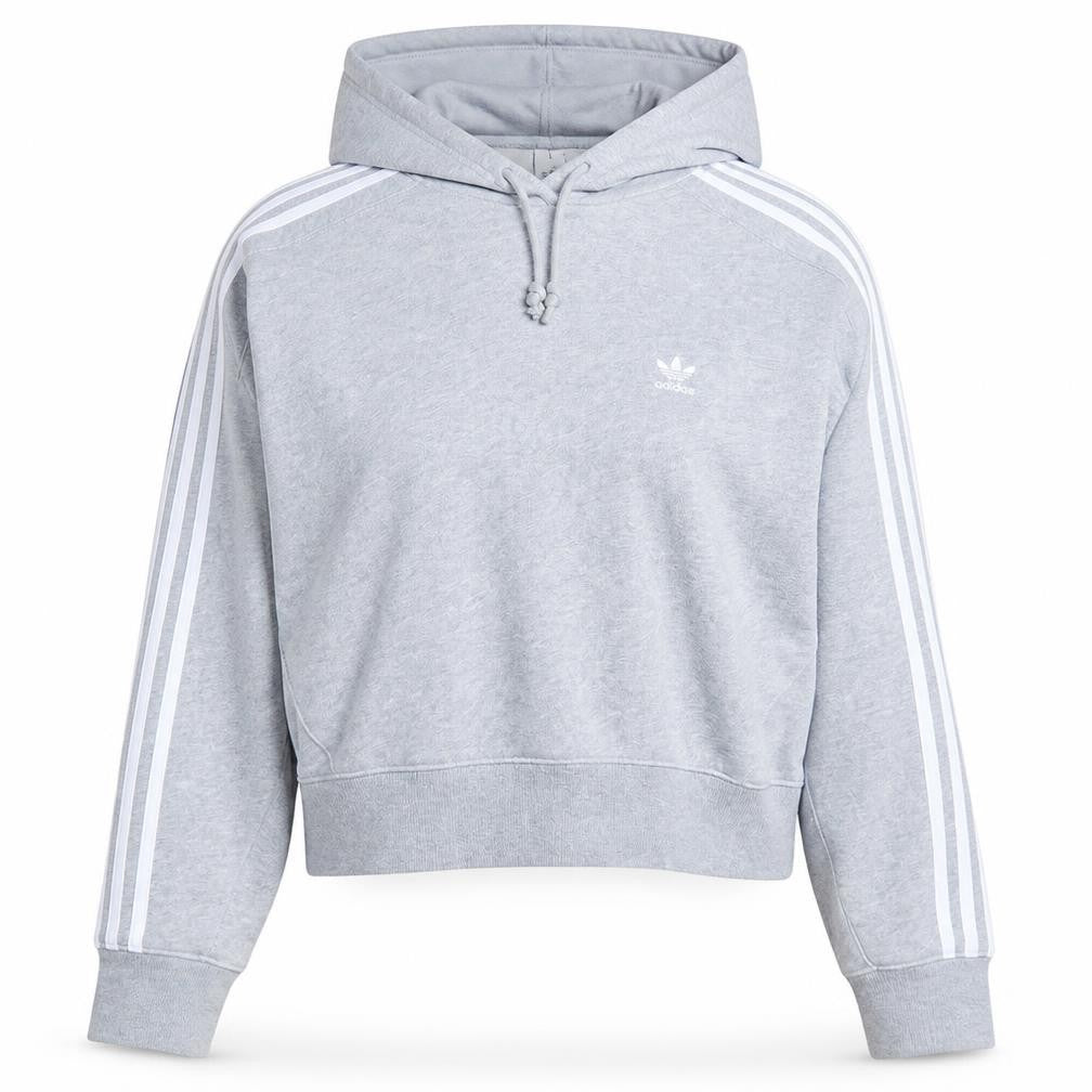 Adidas Womens Grey Hooded Pullover Sweatshirt Size 10