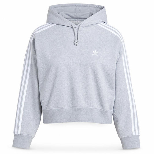 Adidas Womens Grey Hooded Pullover Sweatshirt Size 10