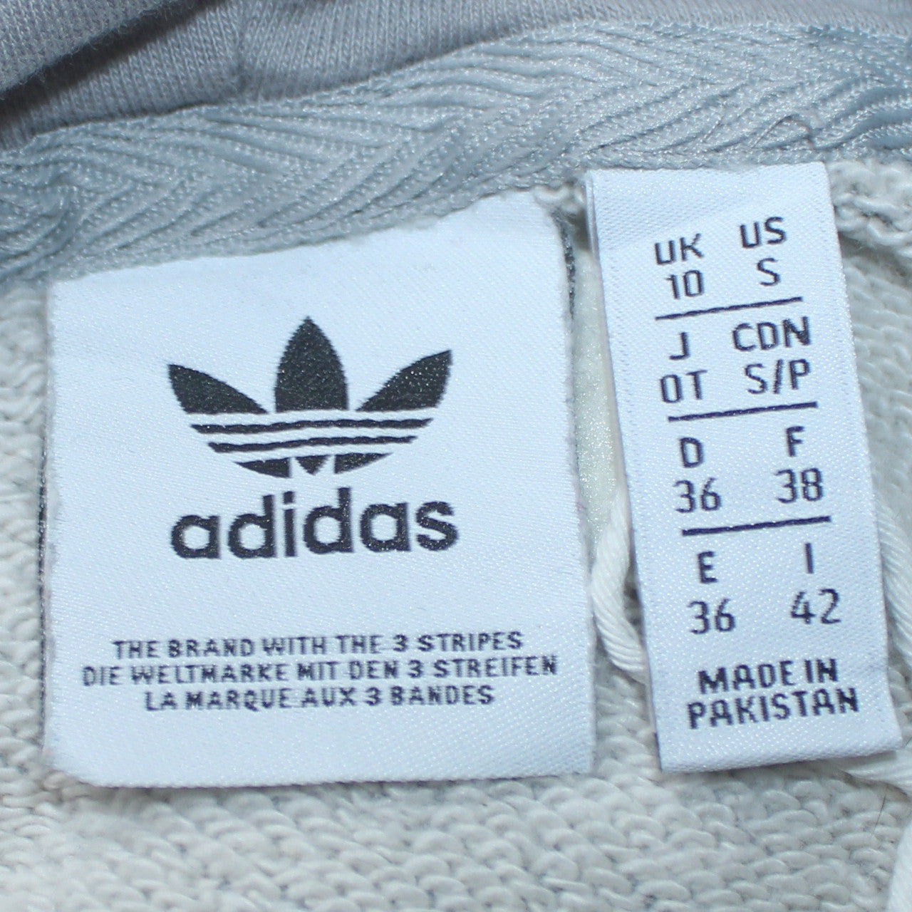 Adidas Womens Grey Hooded Pullover Sweatshirt Size 10
