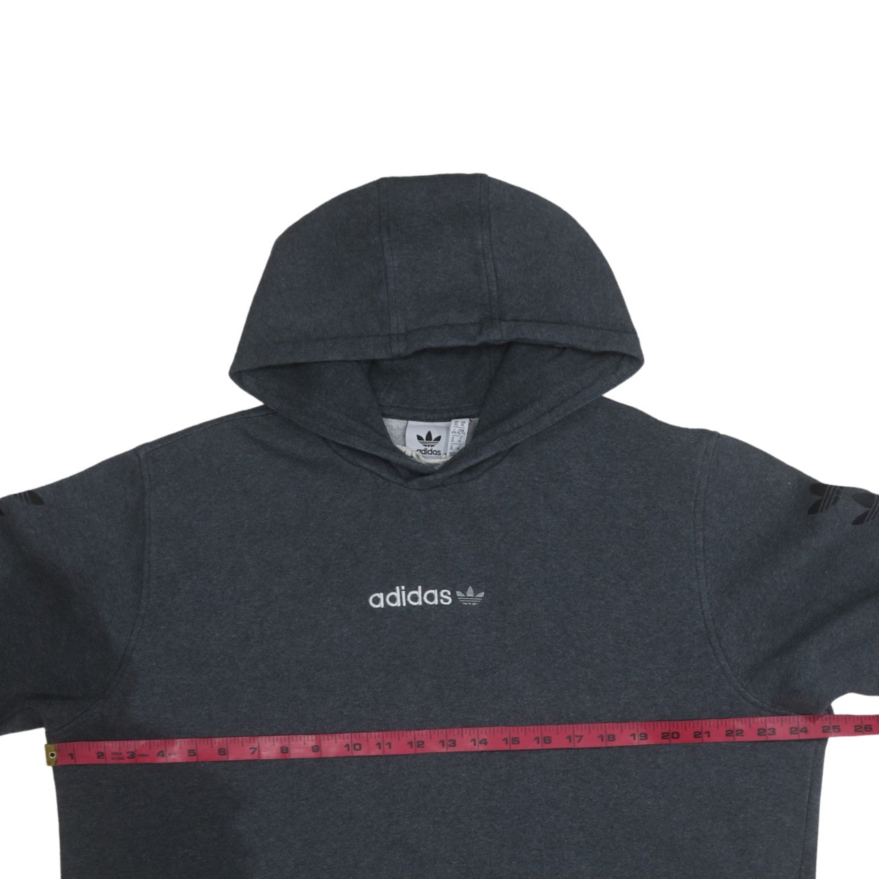 adidas Men's Grey XL Pullover Hoodie Logo Fleece Sweatshirt