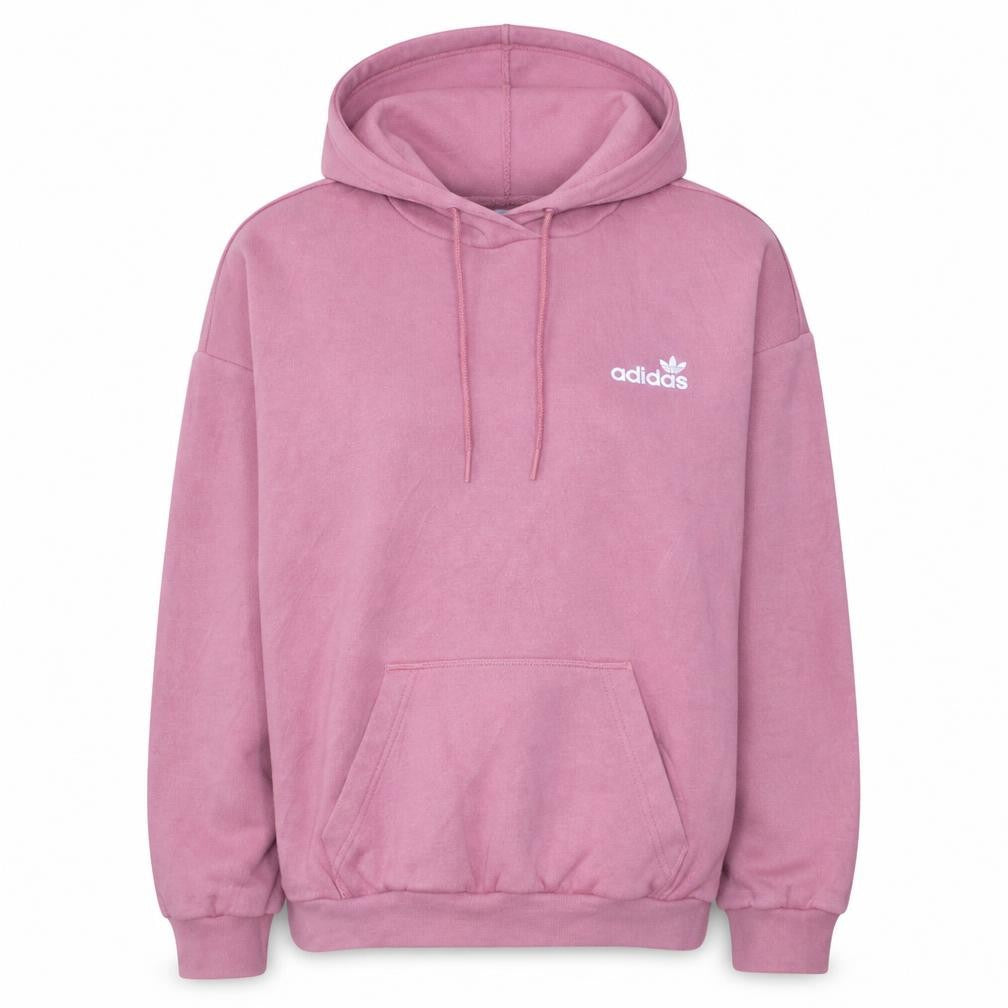 Adidas Women's Pink Pullover Hoodie Size 8 Relaxed Fit Logo Design
