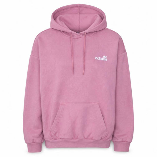 Adidas Women's Pink Pullover Hoodie Size 8 Relaxed Fit Logo Design