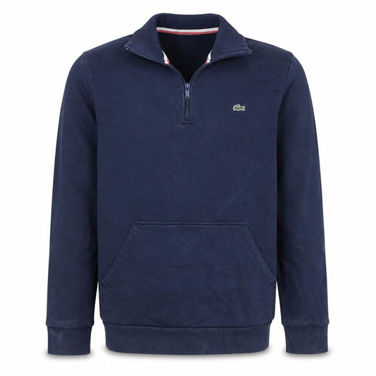 Lacoste Men's Blue XL Slim Fit 1/4 Zip Sweatshirt