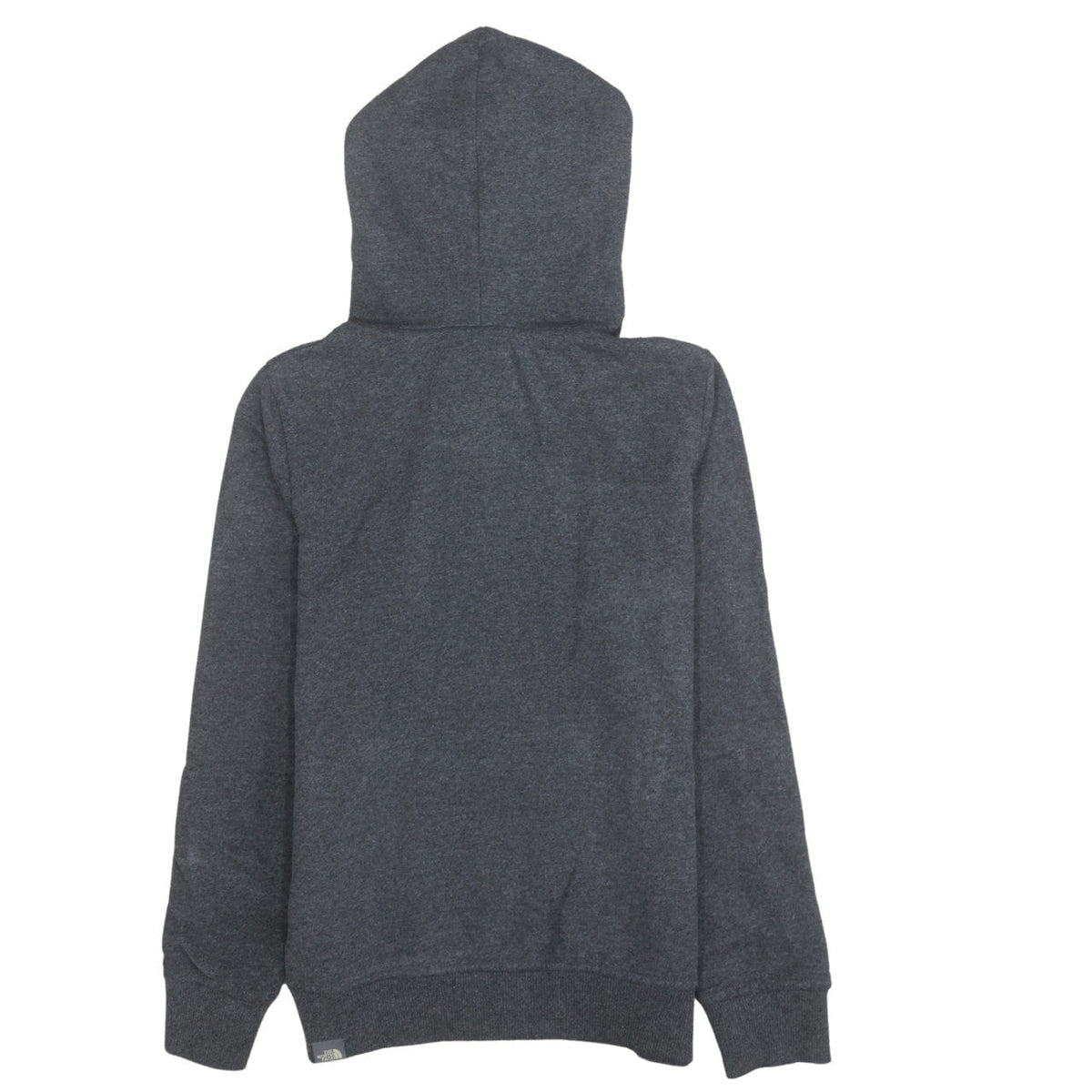 The North Face Boys Grey Pullover Hoodie L Logo Graphic Cotton Blend