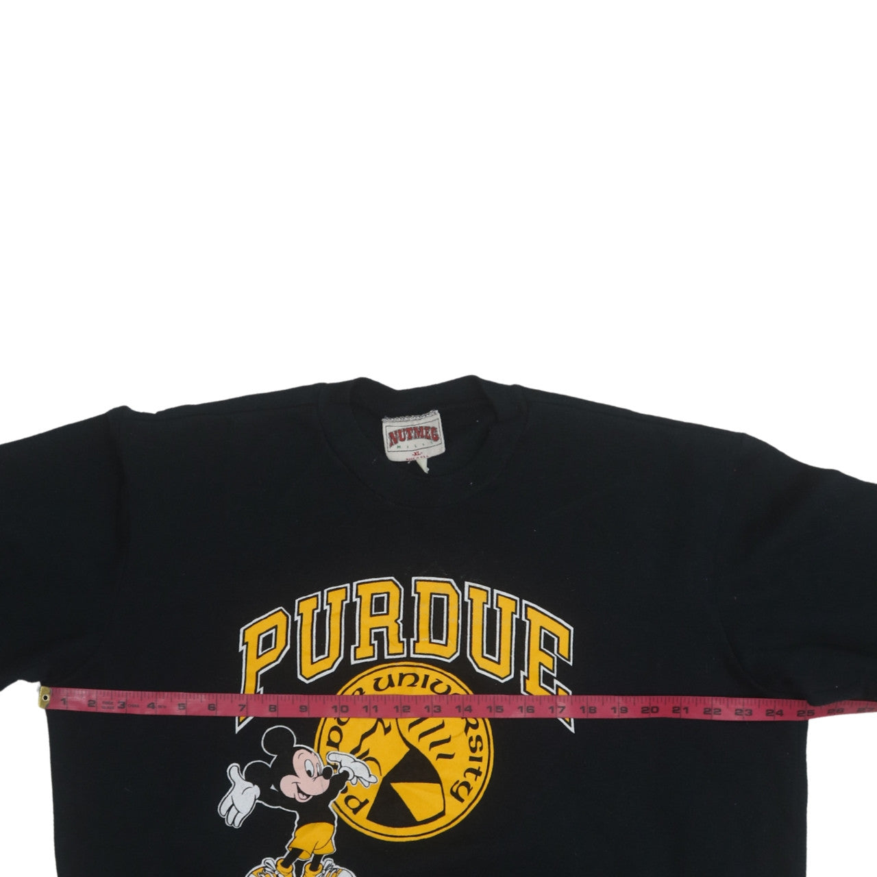 Nutmeg Mills Women's Black XL Purdue University Mickey Mouse Sweatshirt