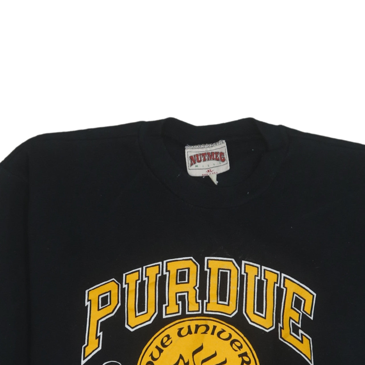 Nutmeg Mills Women's Black XL Purdue University Mickey Mouse Sweatshirt
