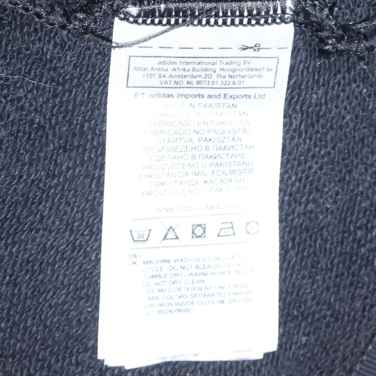 Adidas Womens Black Hoodie Size 8 Pullover Trefoil Logo Sweatshirt