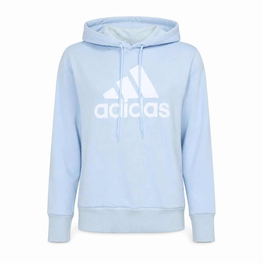 Adidas Womens Blue Pullover Hoodie Size S Casual Logo Sweatshirt