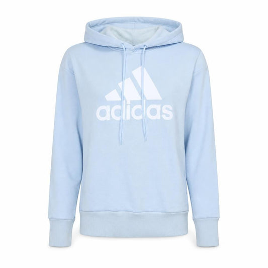Adidas Womens Blue Pullover Hoodie Size S Casual Logo Sweatshirt
