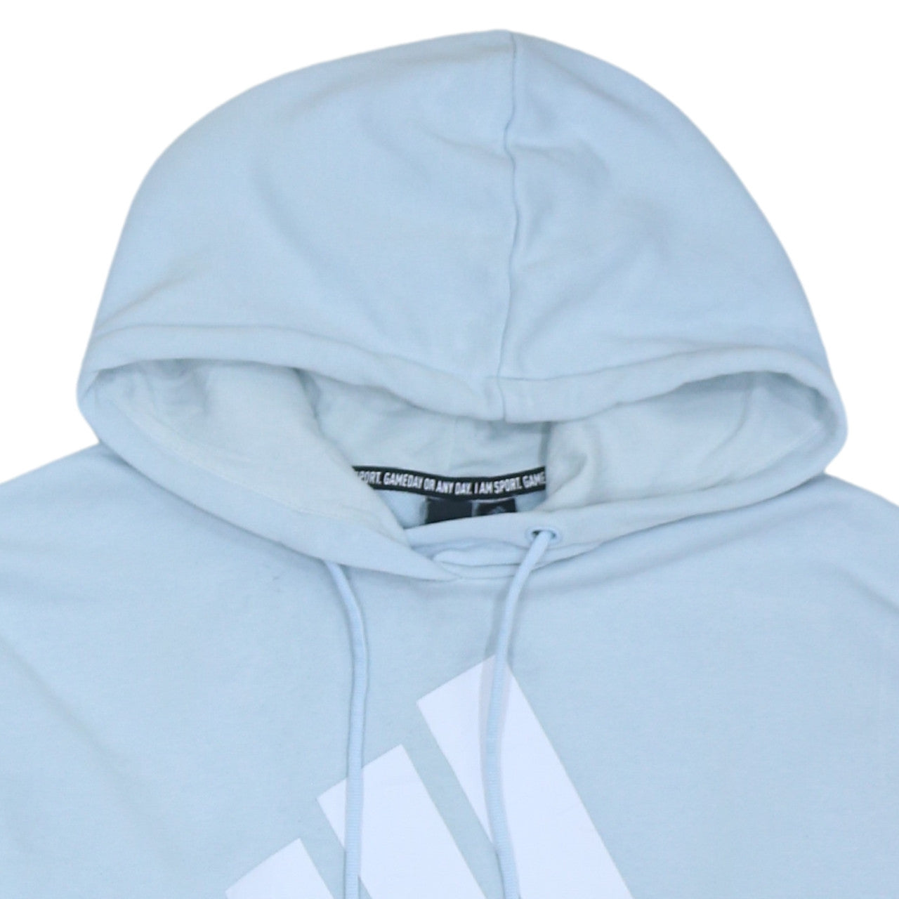 Adidas Womens Blue Pullover Hoodie Size S Casual Logo Sweatshirt