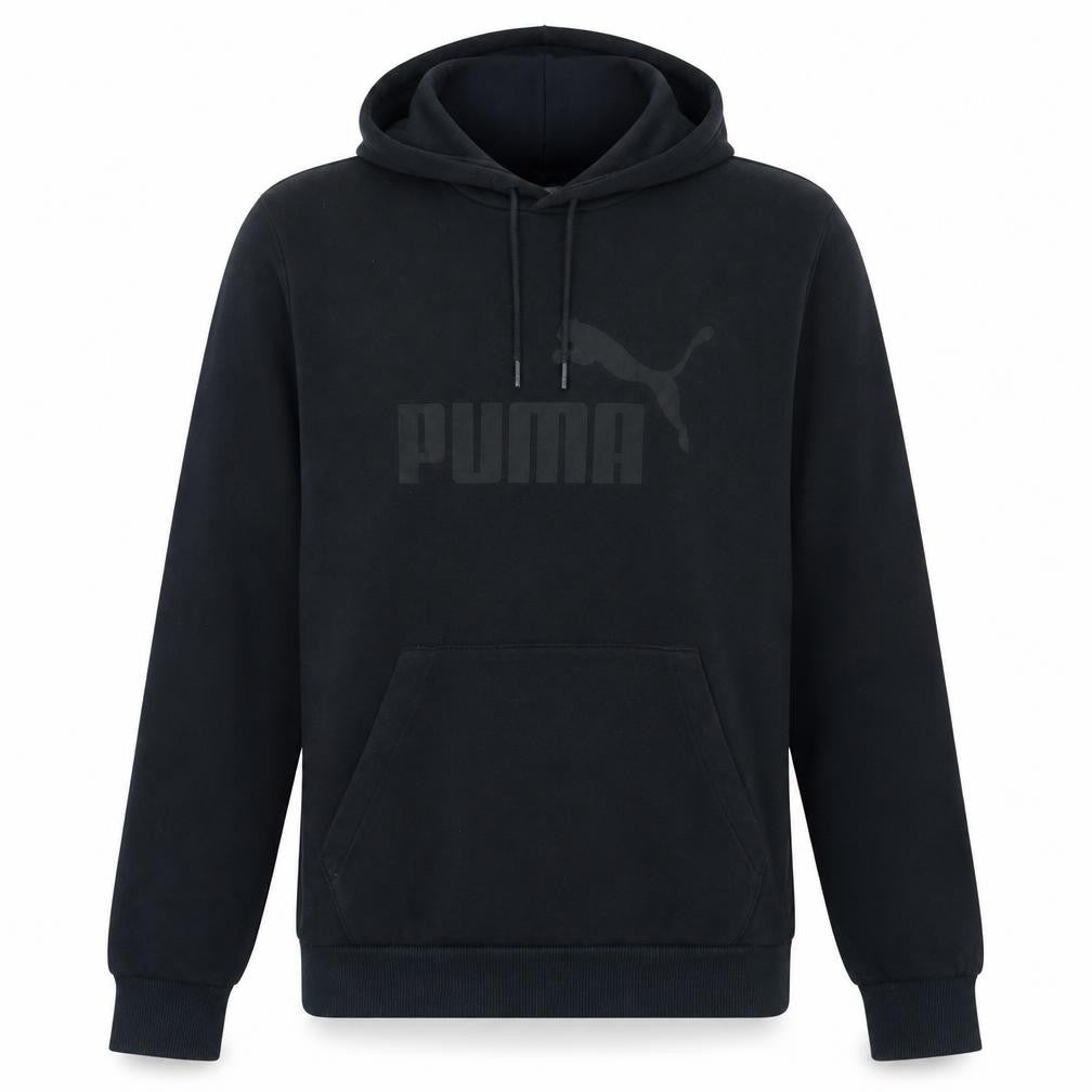 Puma Men's Black Medium Pullover Hoodie with Logo Design