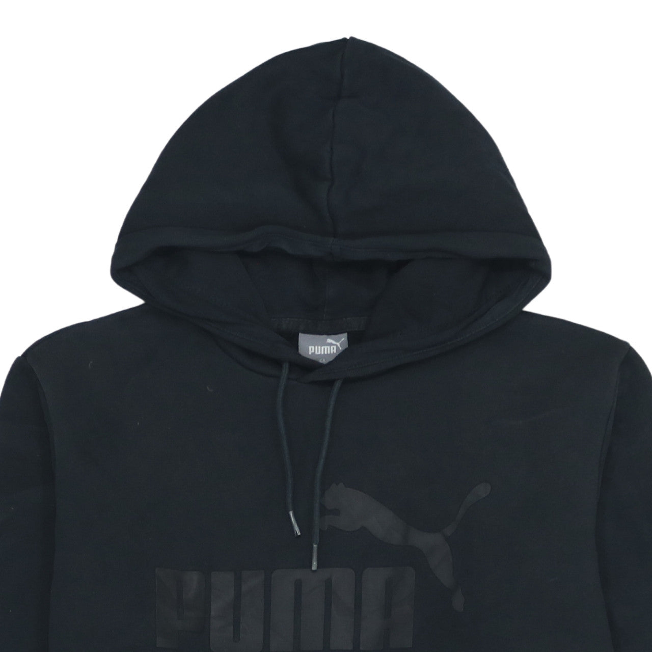 Puma Men's Black Medium Pullover Hoodie with Logo Design