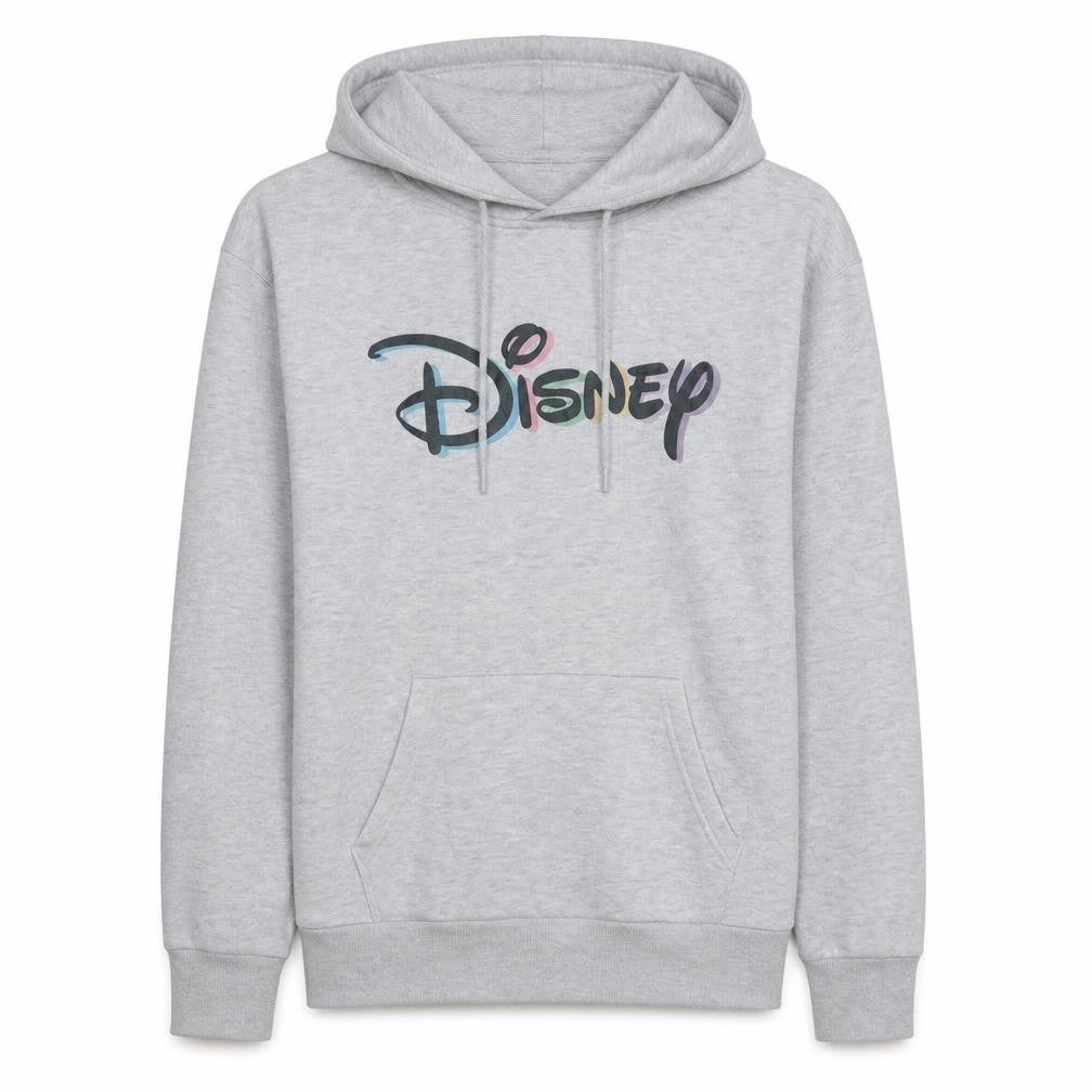 Disney Women's Grey XS Pullover Hoodie with Logo Print