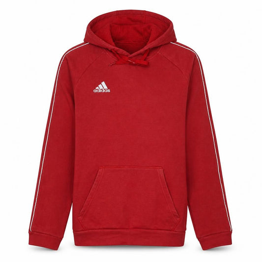 Adidas Men's Red Pullover Hoodie Small Cotton Blend Athletic Style