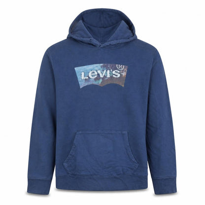 Levi's Men's Blue Pullover Hoodie L Logo Graphic Sweatshirt