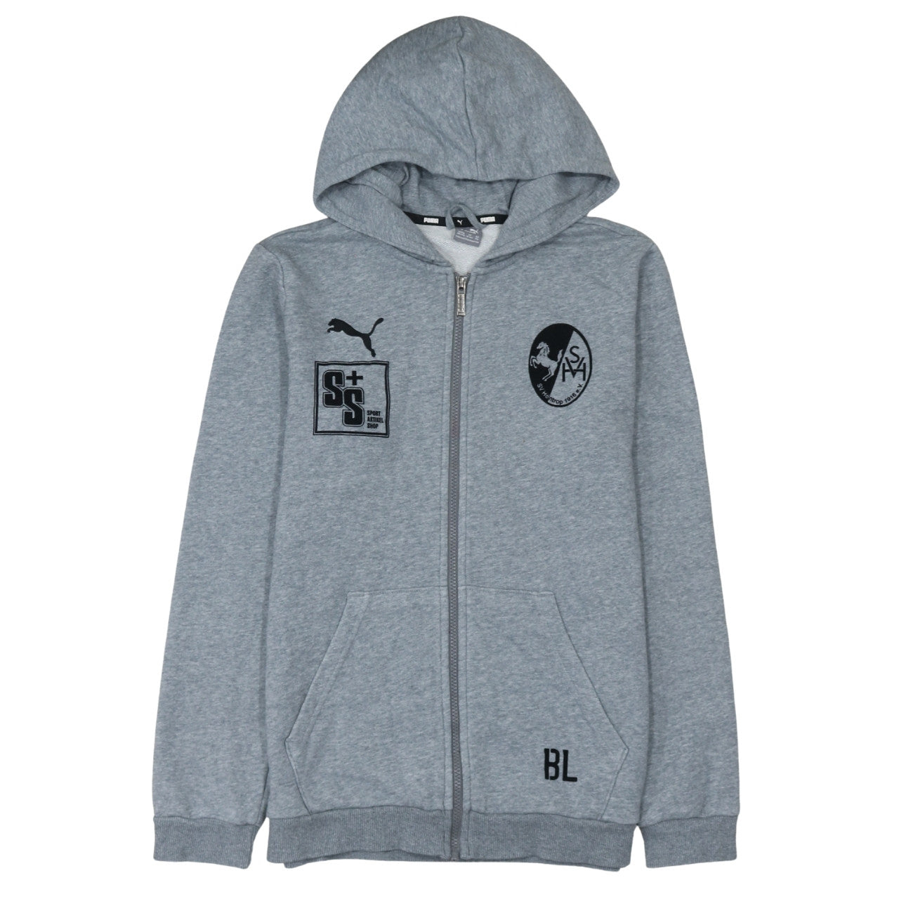 Puma Boys Grey Full Zip Hoodie 15-16 Years Hooded Sweatshirt