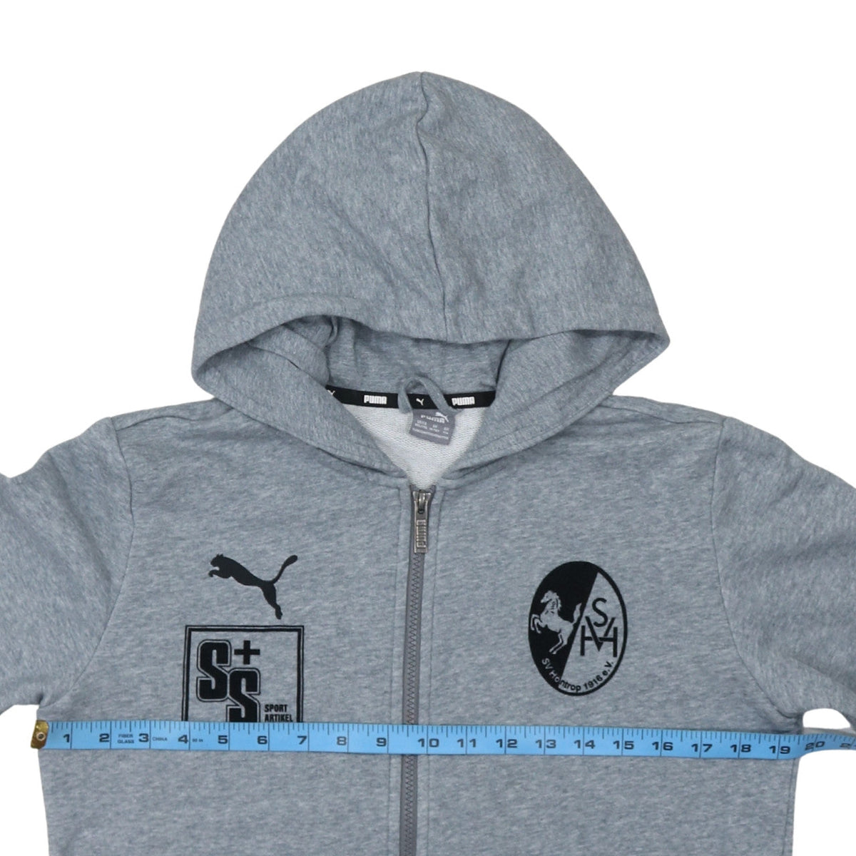 Puma Boys Grey Full Zip Hoodie 15-16 Years Hooded Sweatshirt