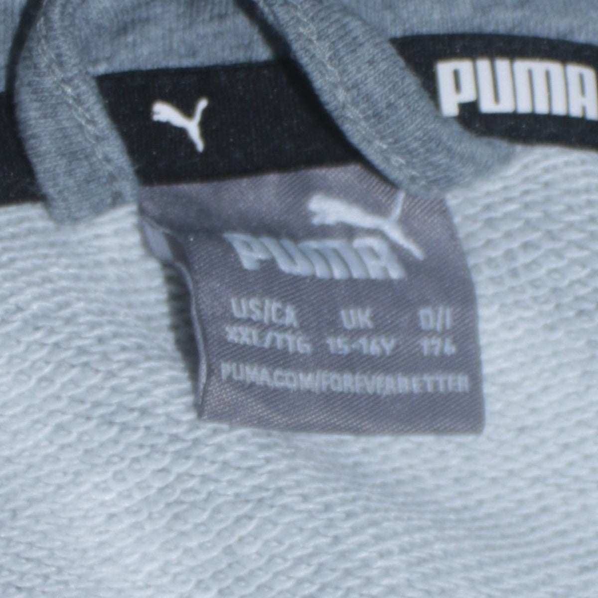 Puma Boys Grey Full Zip Hoodie 15-16 Years Hooded Sweatshirt