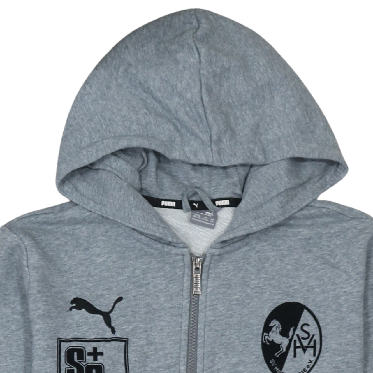 Puma Boys Grey Full Zip Hoodie 15-16 Years Hooded Sweatshirt