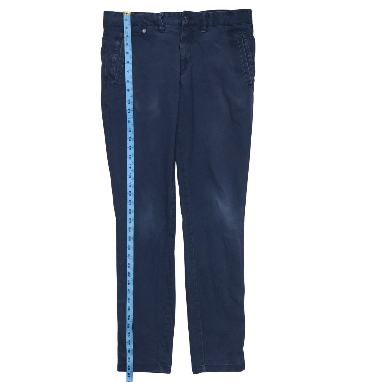 Tommy Jeans Men's Blue Chino Trousers 32x34 Slim Fit Cotton