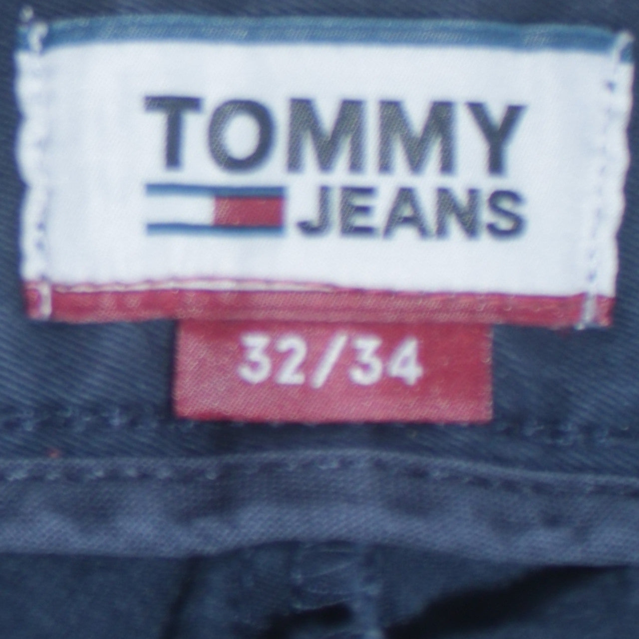 Tommy Jeans Men's Blue Chino Trousers 32x34 Slim Fit Cotton