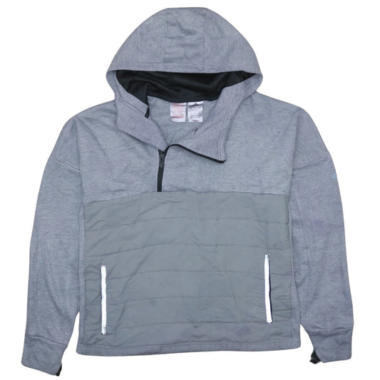 Adidas Boys Grey 13-14 Years Pullover Hoodie with Logo Design