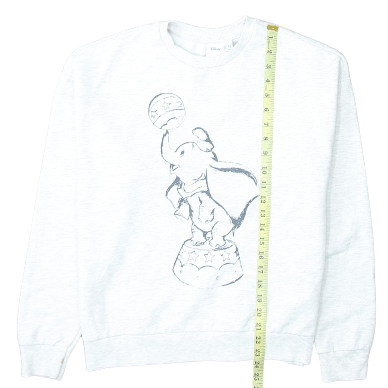 Disney Women White Dumbo Sweatshirt Size 10/12 Pullover Crew Neck