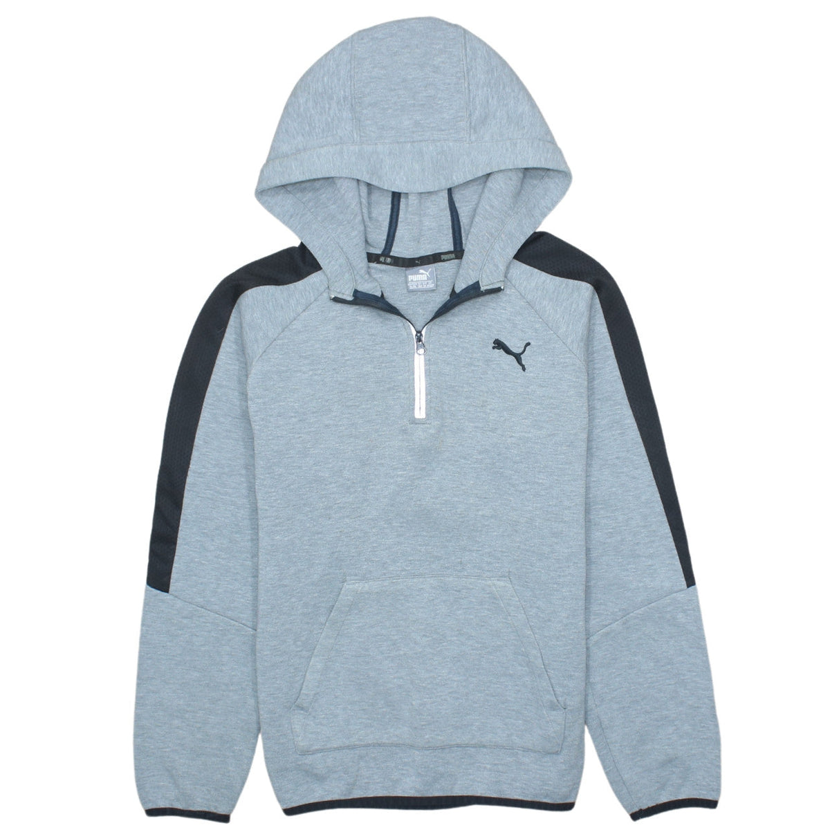 Puma Boys Grey 1/4 Zip Pullover Hoodie 13-14 Years Regular Fit