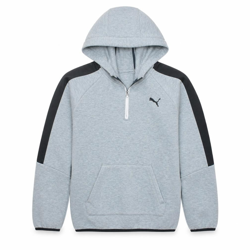 Puma Boys Grey 1/4 Zip Pullover Hoodie 13-14 Years Regular Fit