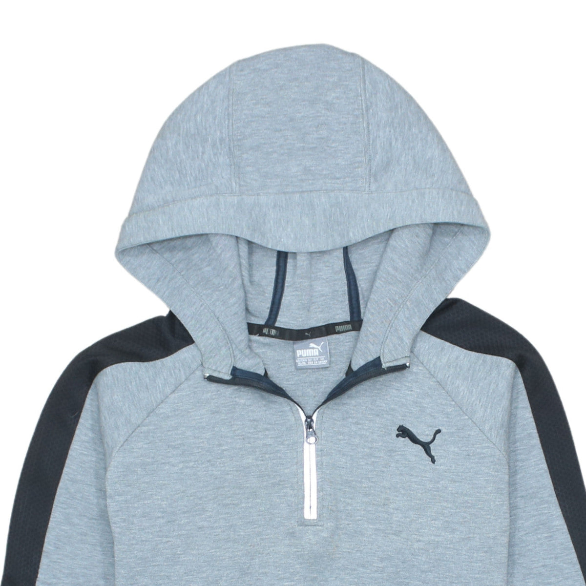 Puma Boys Grey 1/4 Zip Pullover Hoodie 13-14 Years Regular Fit