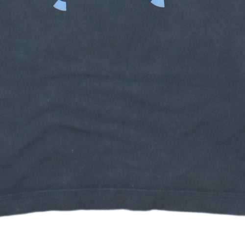 Adidas Boys Black Graphic Logo T-Shirt 11-12 Years Short Sleeve Cotton