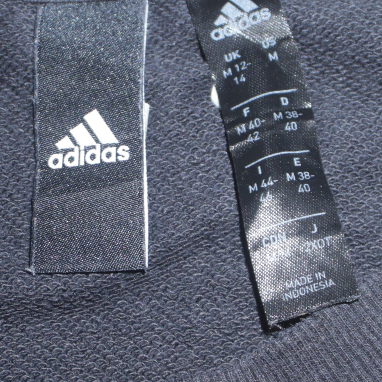 Adidas Womens Black Crew Neck Pullover Sweatshirt Size M 12-14