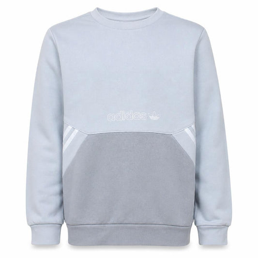 Adidas Boys Grey Colourblock Crew Neck Sweatshirt Size 11-12 Years