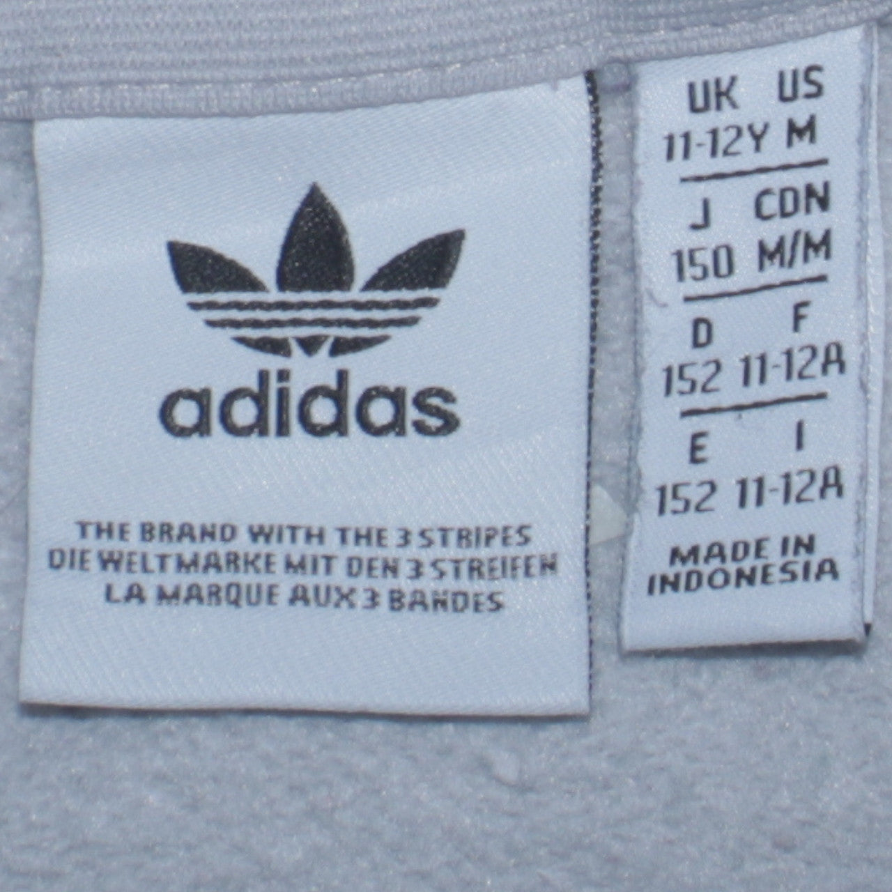 Adidas Boys Grey Colourblock Crew Neck Sweatshirt Size 11-12 Years