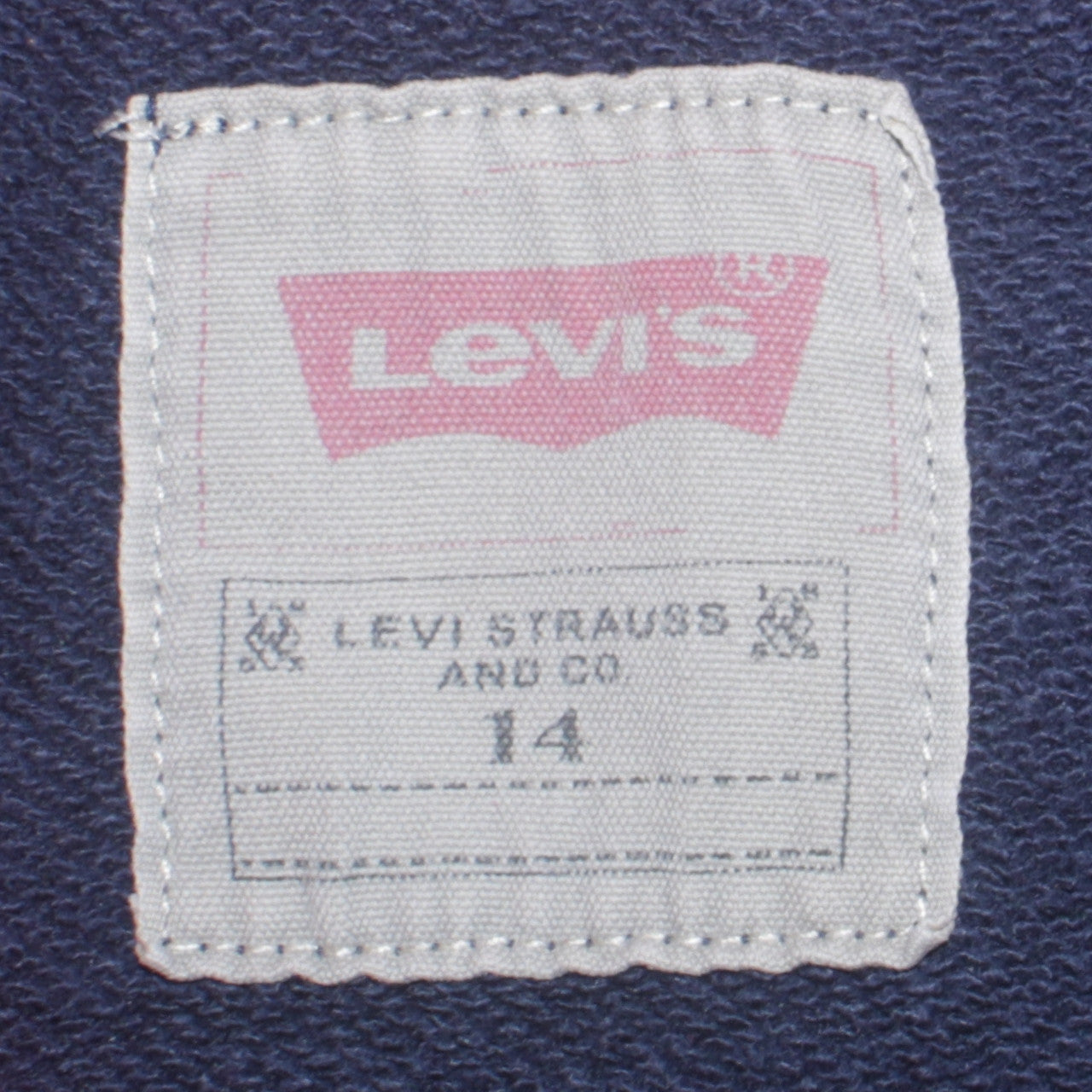 Levi's Boys Blue Pullover Hoodie Age 14 Cotton Blend Logo Sweatshirt