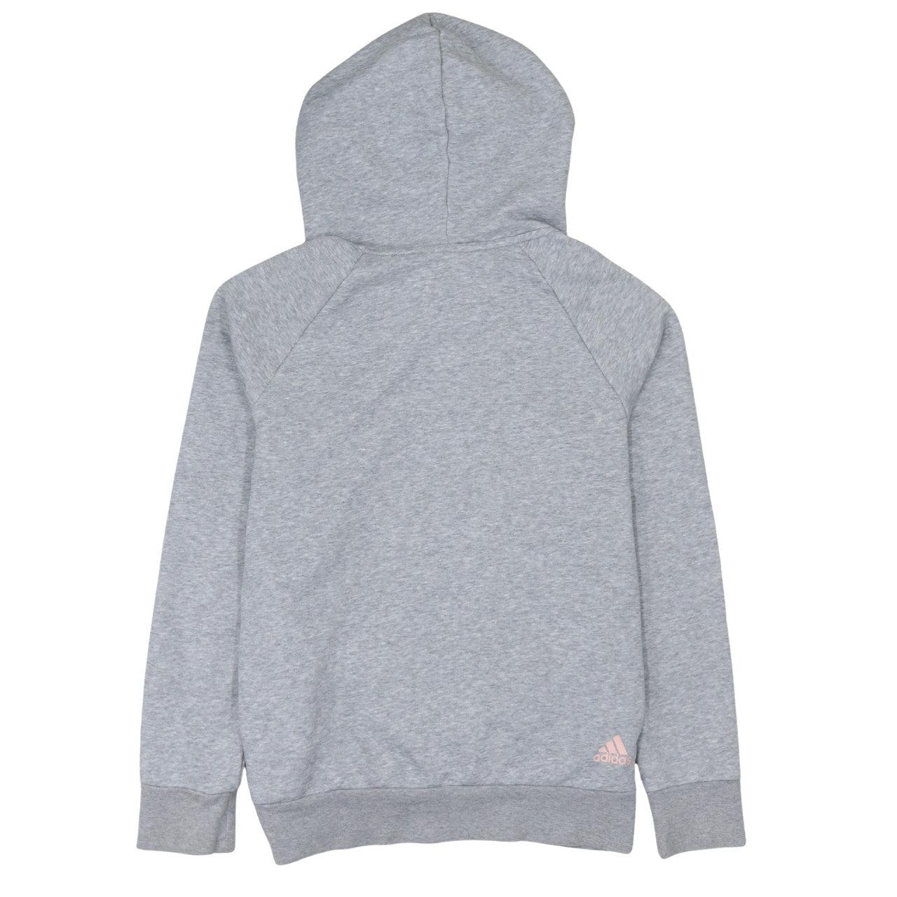 Adidas Womens Grey Pullover Hoodie Size S Casual Logo Sweatshirt